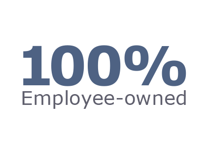 100% employee owned.